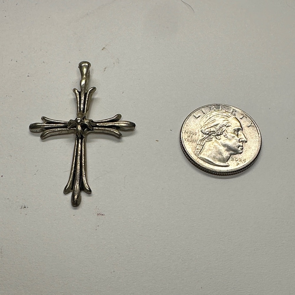 Silver Tone Cross Pendant